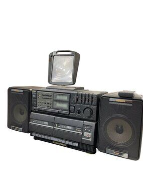 Aiwa 1989 VTG CA-DW9U cd deual cassette stereo RC T90 remote boombox SKU 10-836